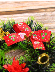 Hanging Christmas Wreaths On Shop Windows And Doors