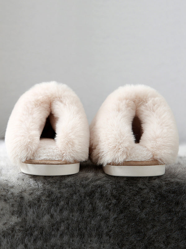 Indoor Warm Faux Fur Non-Slip Keep Warm Slippers