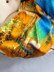 Contrast Color Printed Sun Protection Shawl&Scarf