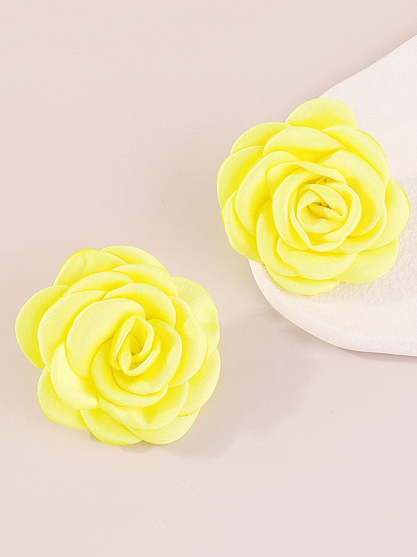 Three-Dimensional Flower Earrings Accessories