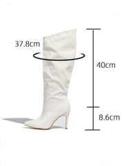 Stiletto Mid-Calf Boots