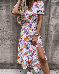 Marigold Dreams - Floral Maxi Dress