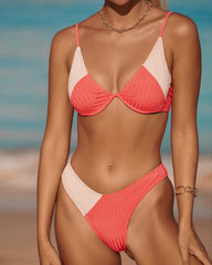 Coral-Sunrise Bikini Set