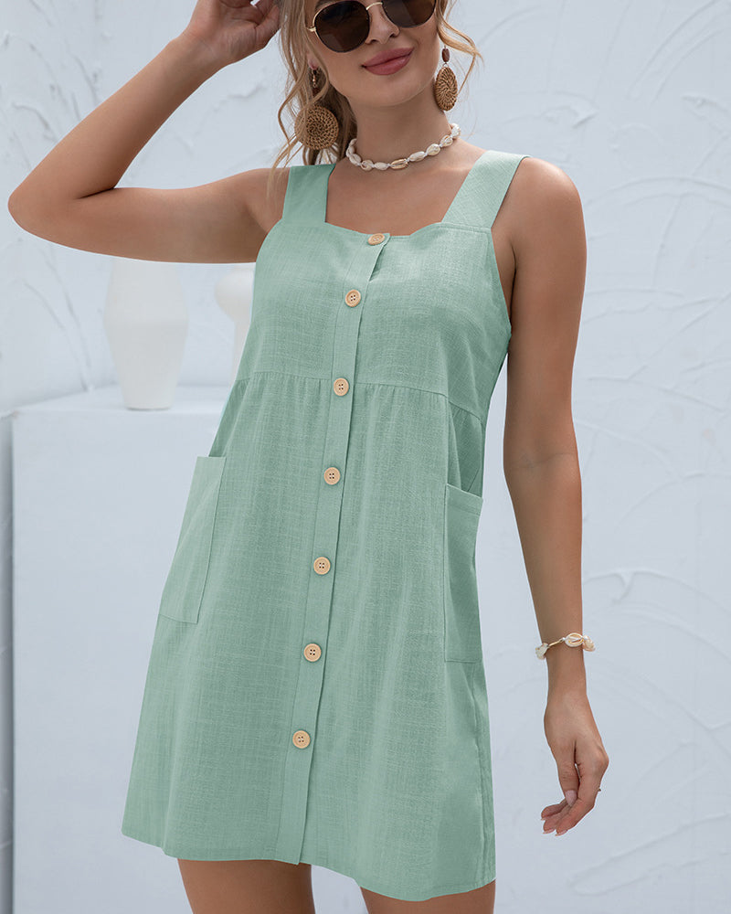 Summer Breeze - Sleeveless Beach Dress