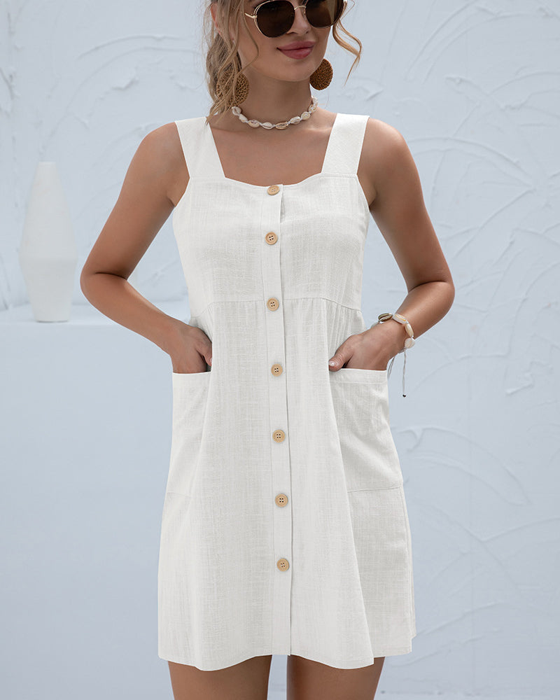 Summer Breeze - Sleeveless Beach Dress