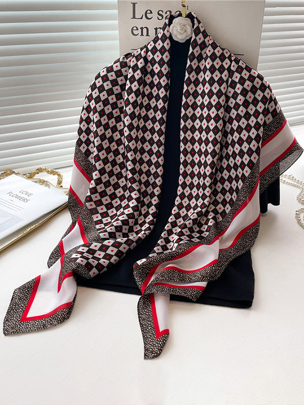 Plaid Printed Sun Protection Shawl&Scarf