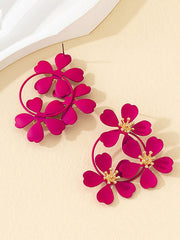 Flower Shape Drop Earrings