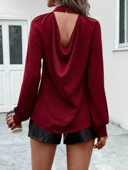 Women's Fashionable Open Back Casual Shirt