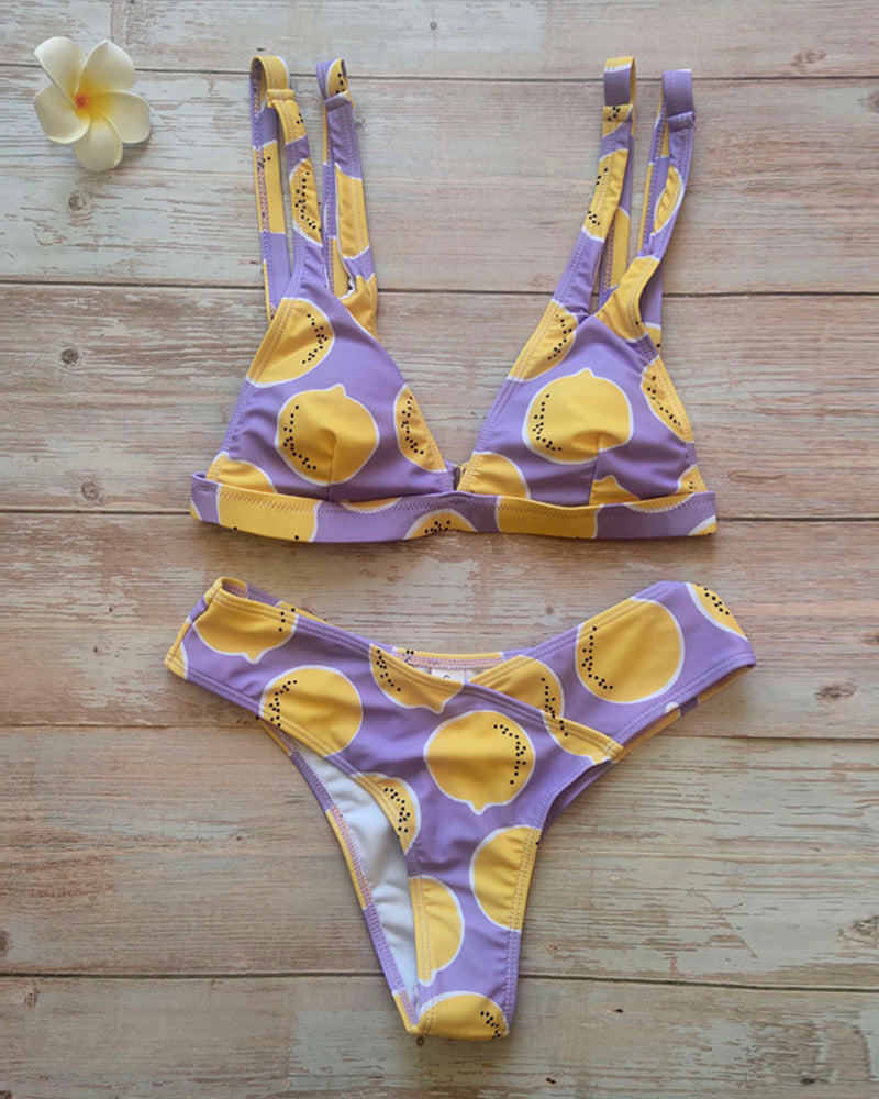 Citrus-Splash Bikini Set