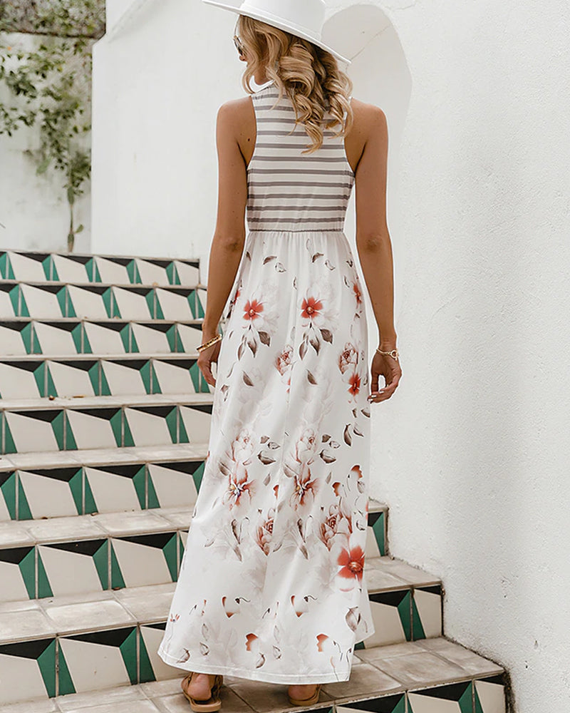 Coral-Blossom Sundress