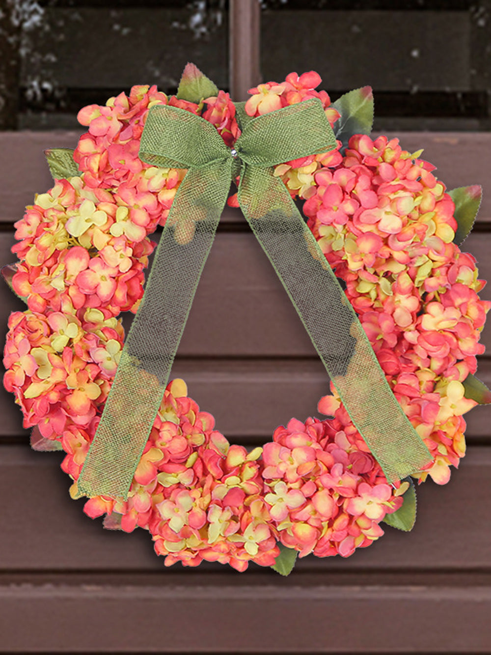 Festive Hydrangea Garland Door Hanging Simulated Flower Decoration