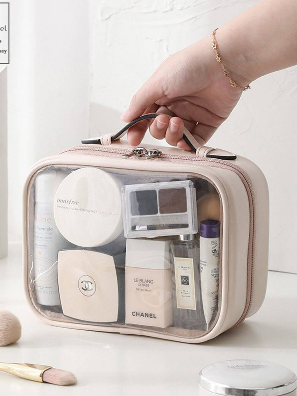 Transparent PU Portable Makeup Bag