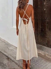 Santorini-Sunset Sleeveless Dress