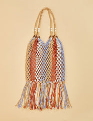 Sunset-Serenade Macramé Tote