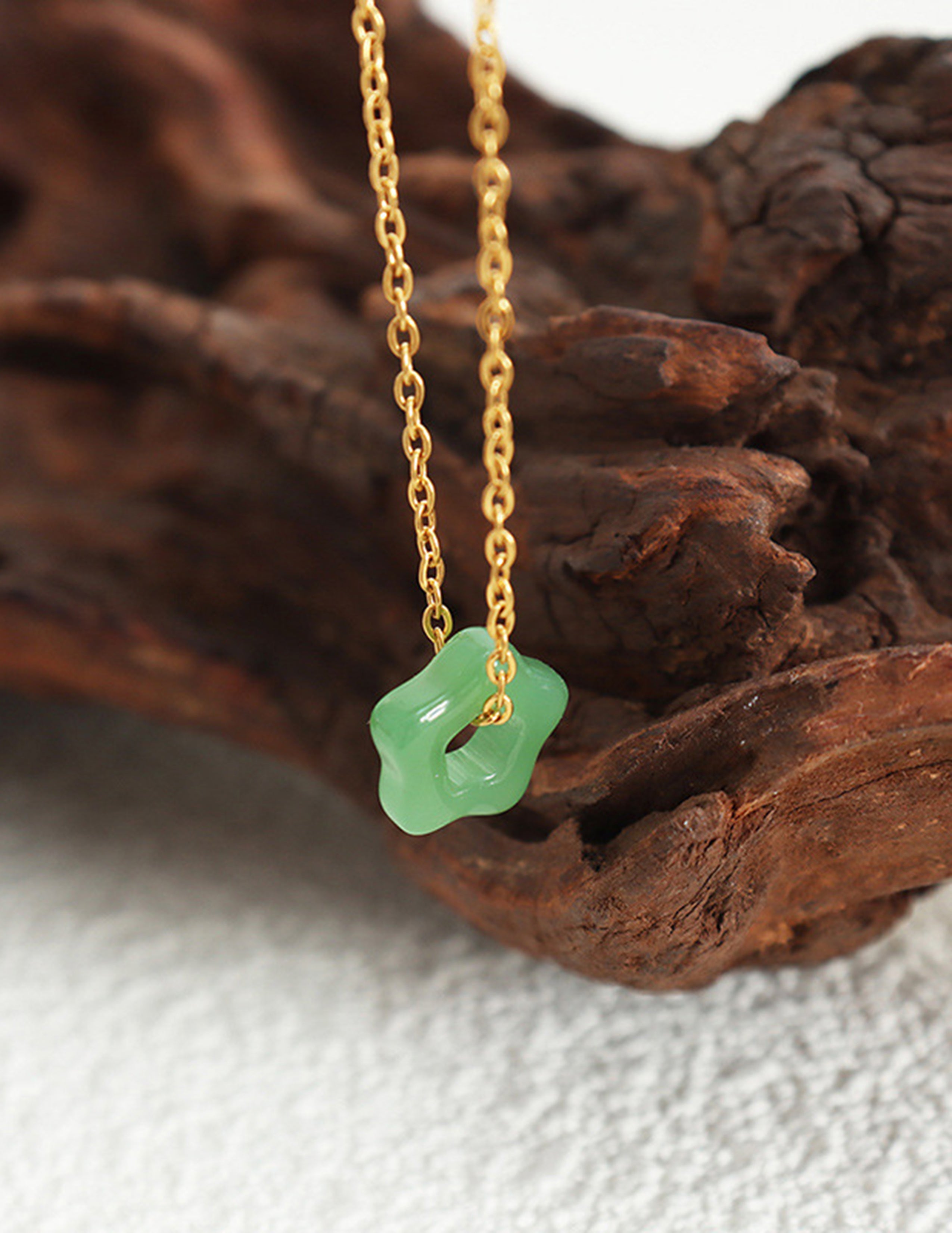 Flower Jade Necklace