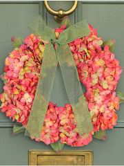 Festive Hydrangea Garland Door Hanging Simulated Flower Decoration