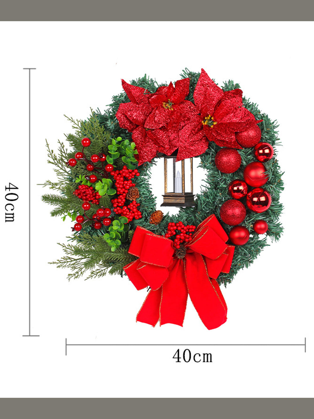 Christmas Wreath Oil Lamp Home Front Door Decoration