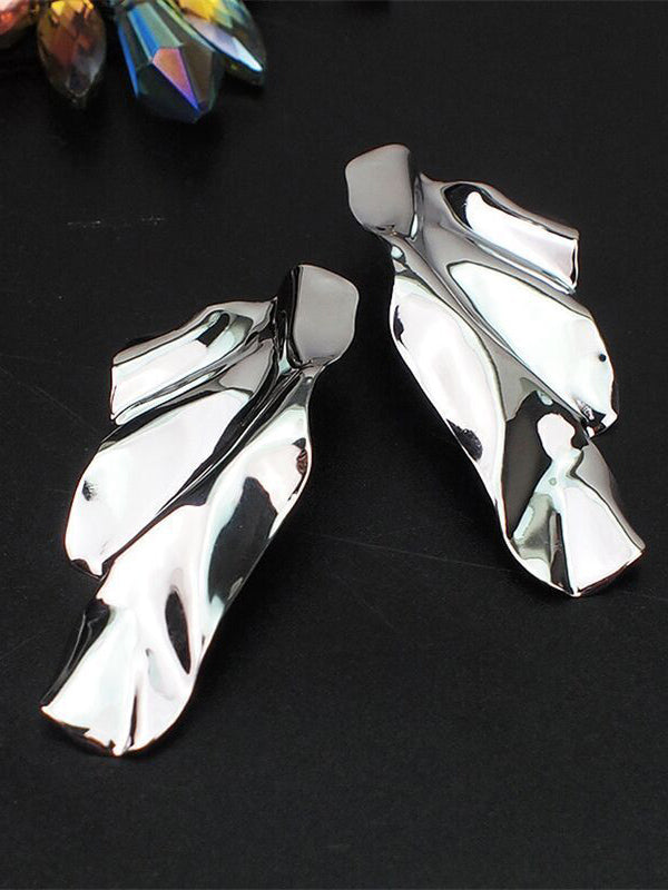 Geometric Solid Color Drop Earrings