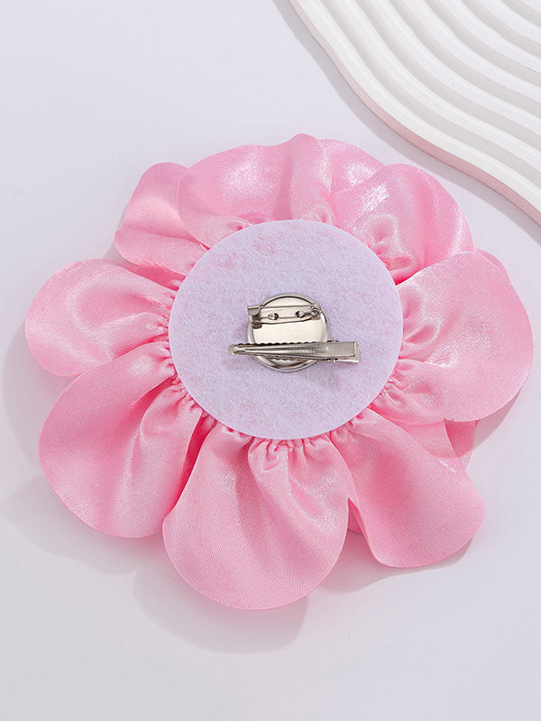 Flower Shape Solid Color Brooch Accessories