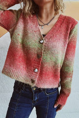 Rainbow Candy Color Sweater Jacket