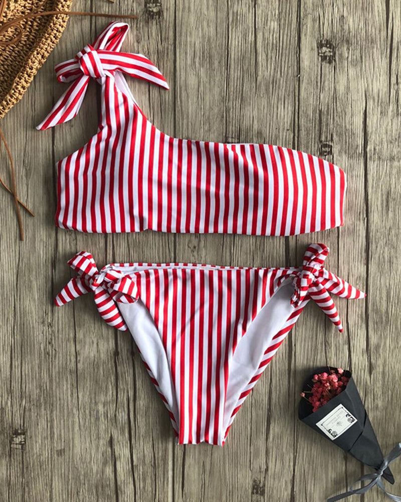 Capri-Stripe Bikini Set