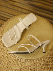 French Clip-On Fine Heeled Back Tripping Strap Two Wear Shoes