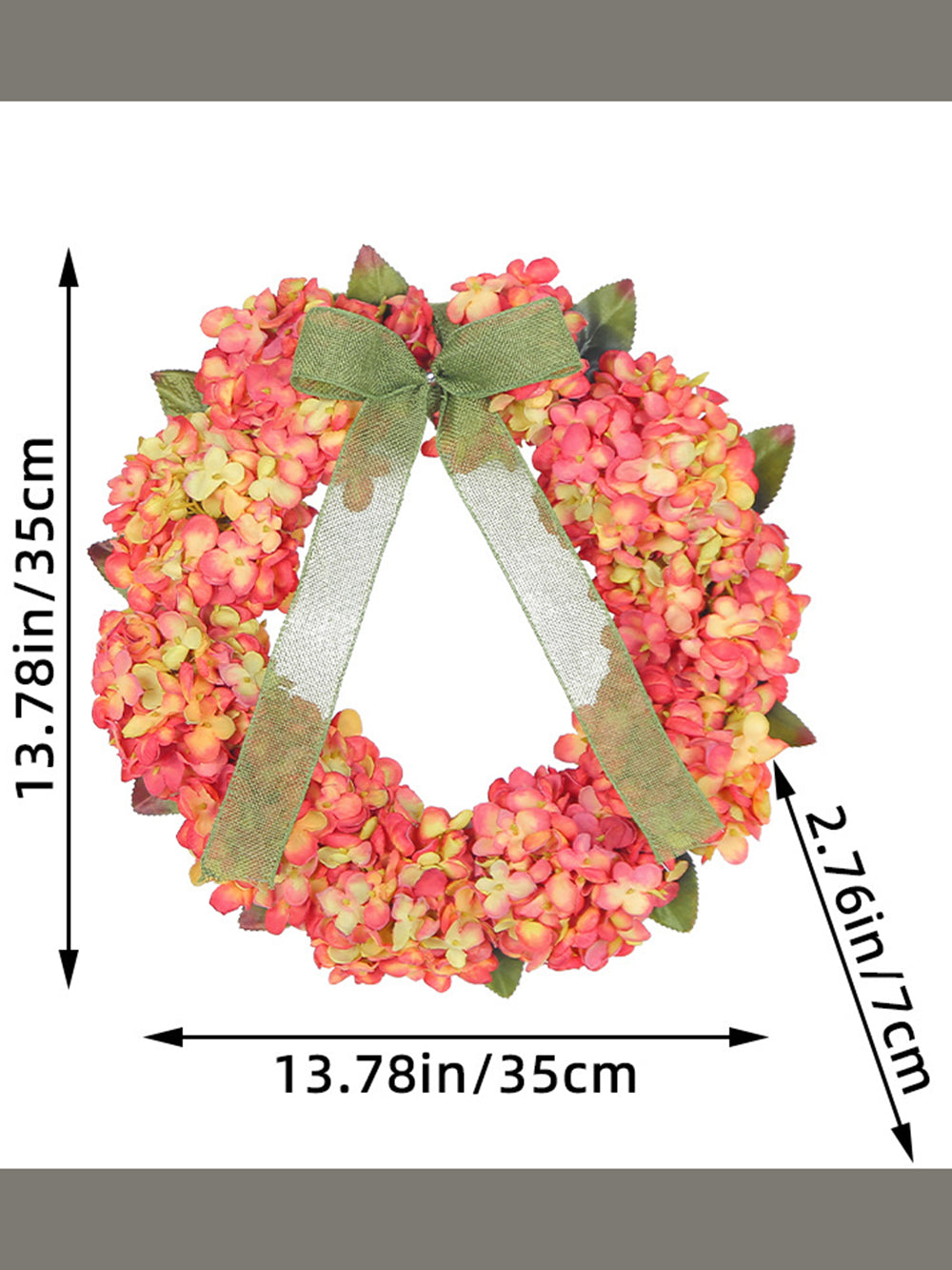 Festive Hydrangea Garland Door Hanging Simulated Flower Decoration