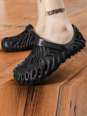 Hollow Round-Toe Crocs Slippers