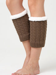 Casual Velvet Keep Warm Jacquard Leg Warmers Accessories