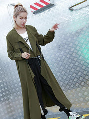 Light Loose Solid Trench Coat