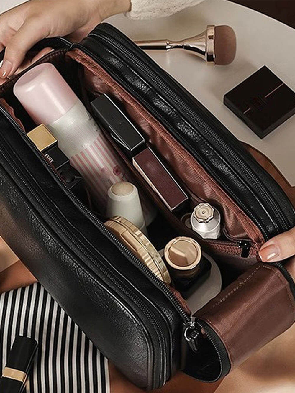 Multifunctional Large-Capacity Portable Makeup Bag