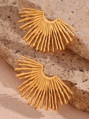 Fashion Street Exaggerated Ray Fan-Shaped Earrings