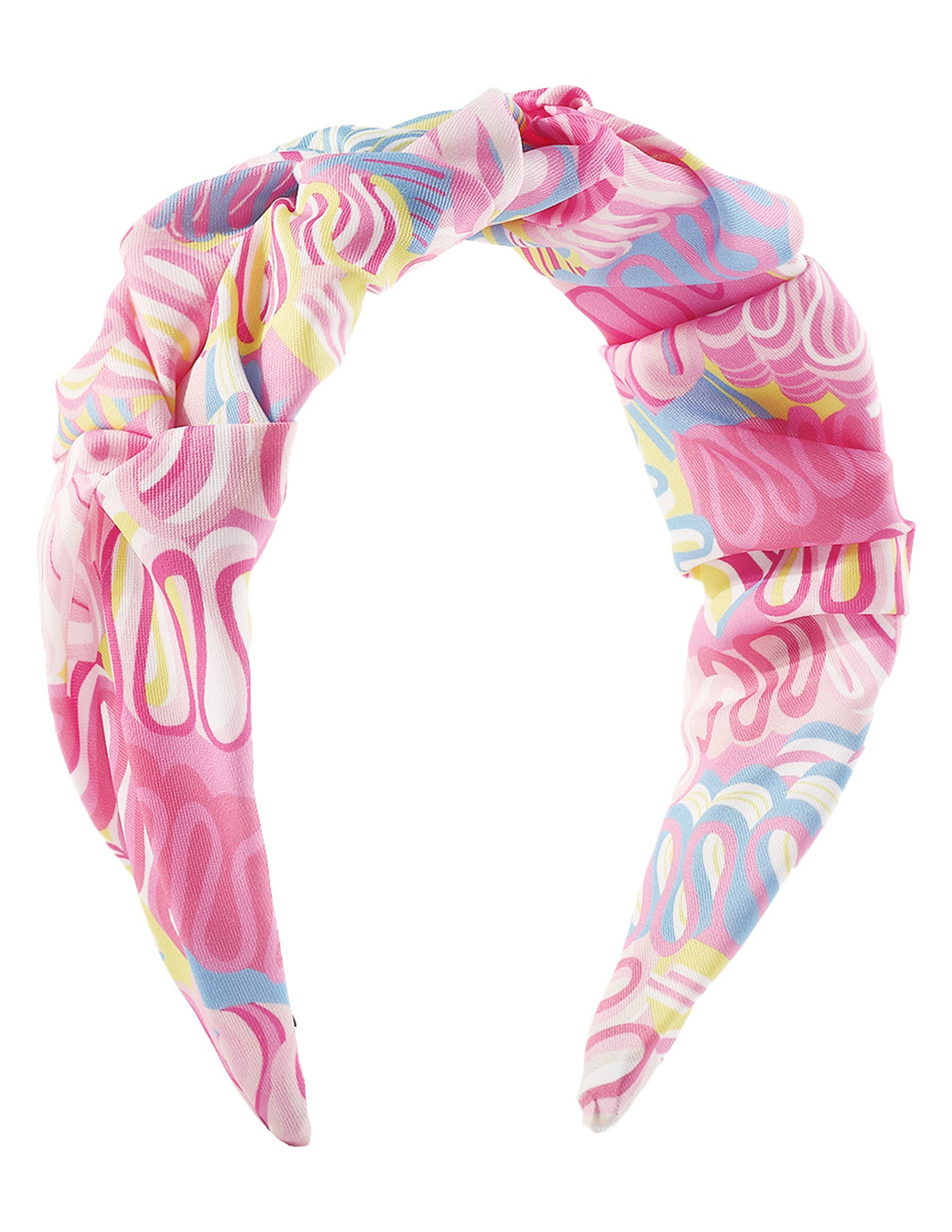 Floral Print Ruched Headband