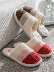 Indoor Non-Slip Keep Warm Striped Slippers