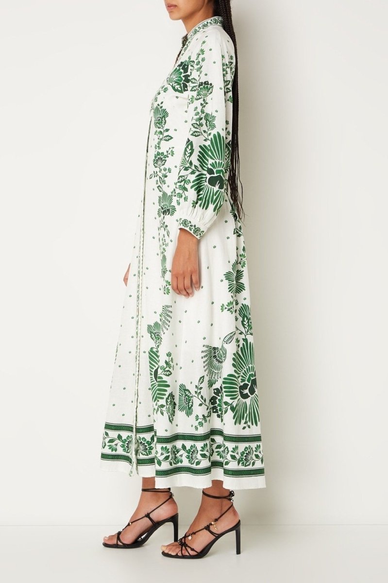 Nalin Printed Maxi Blouse Dress