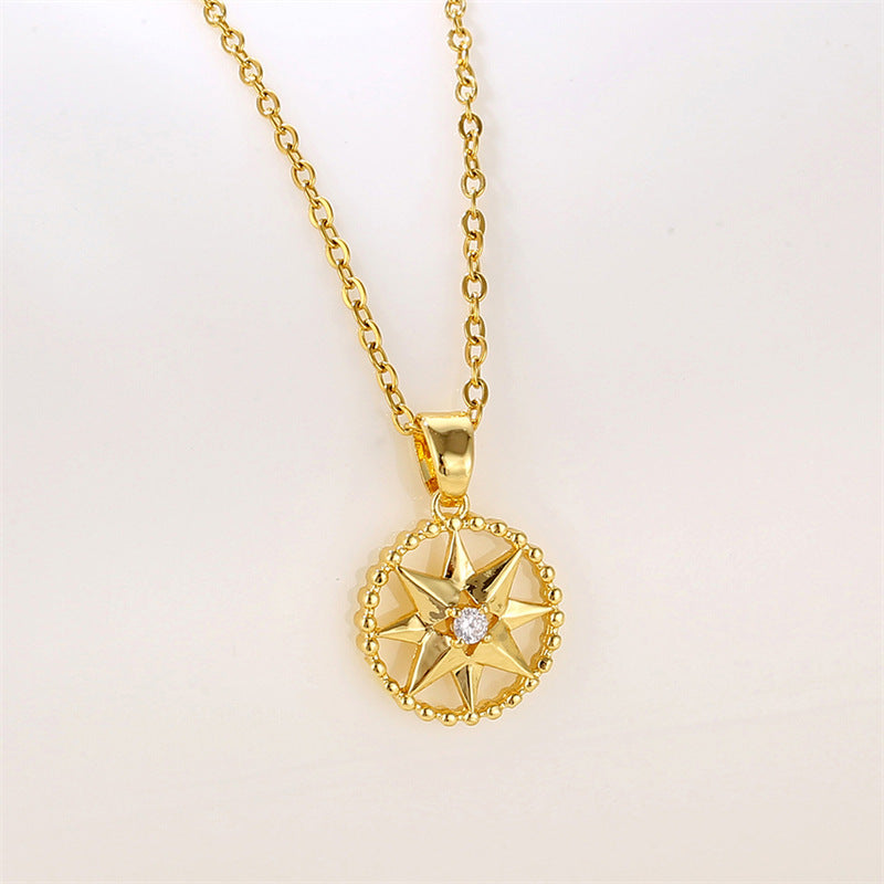 Celestial Compass Pendant Necklace