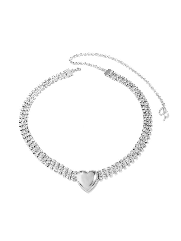 Heart Shape Rhine Stones Waist Chain Accessories