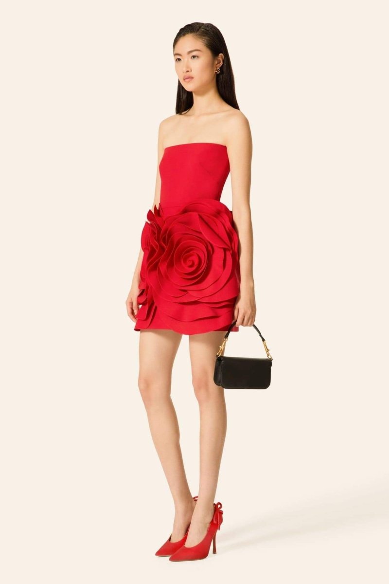 Eudora Flower Strapless Mini Dress