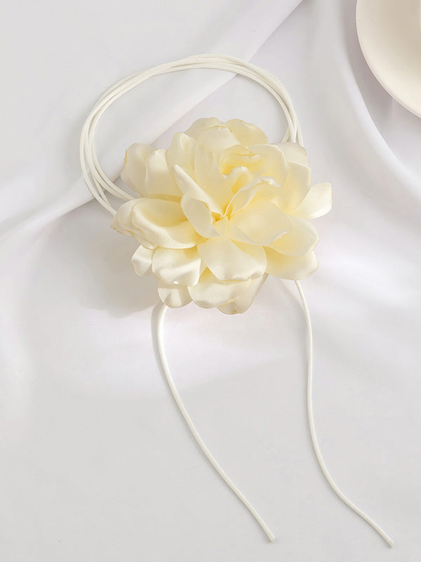 Flower Shape Lace-Up Dainty Necklace Accessories