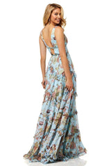 Alice Floral Print Ruffle Maxi Dress