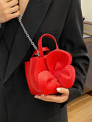 Flower Shape Pleated Split-Joint Bags Crossbody Bags Handbags Tote Bags