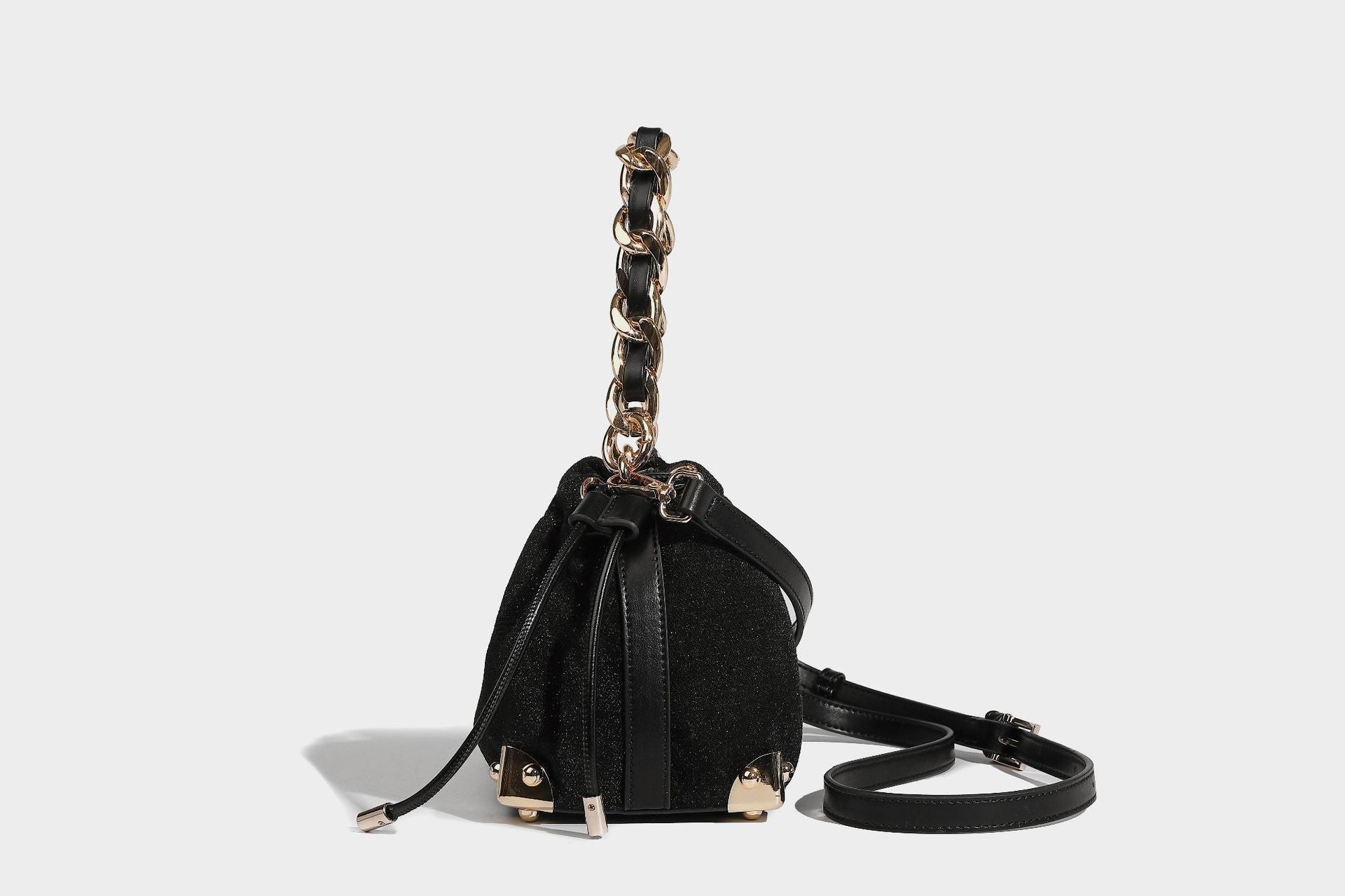 Chic-Chain Velvet Crossbody Bag