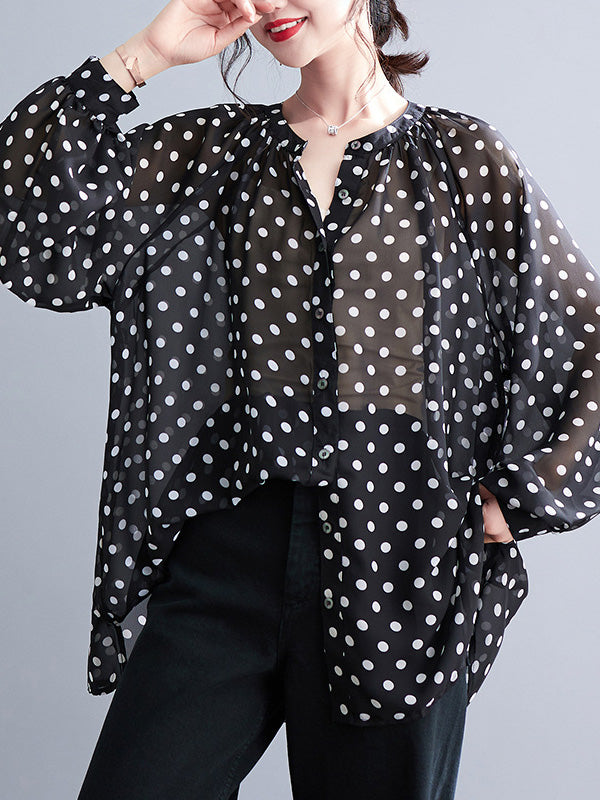 Original Casual Polka-Dot Blouse