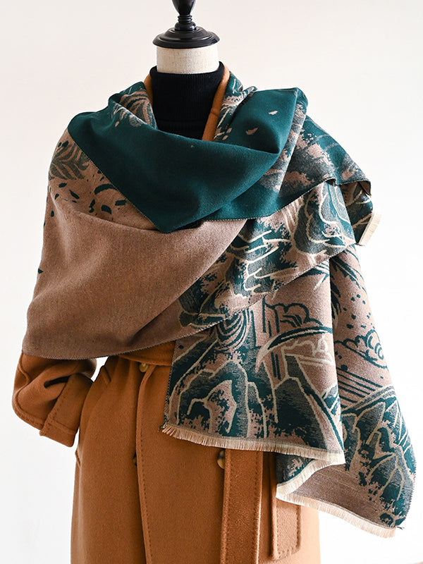 Jacquard Warp Knitting Shawl&Scarf