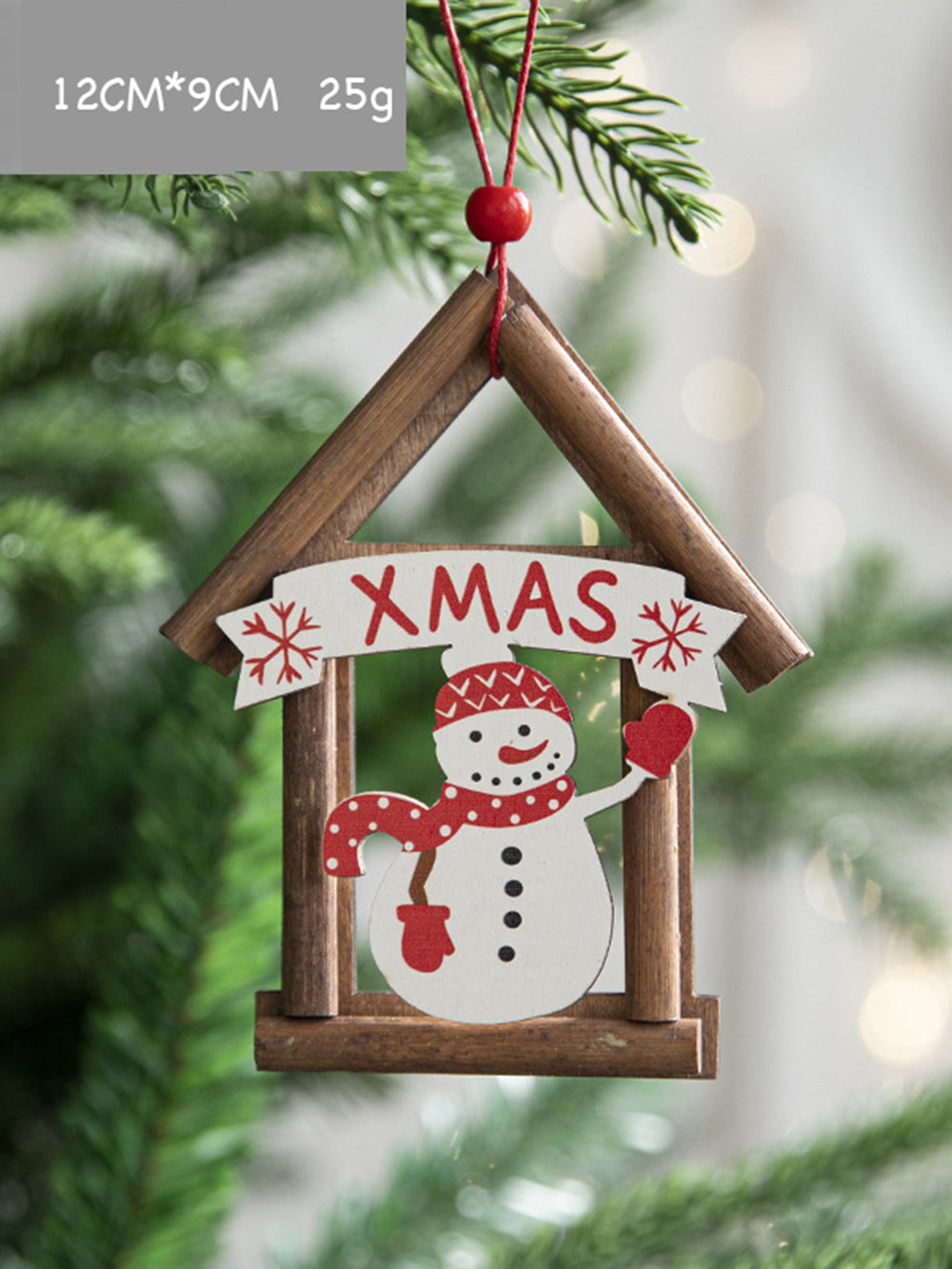 Christmas Tree Wooden House Decorations