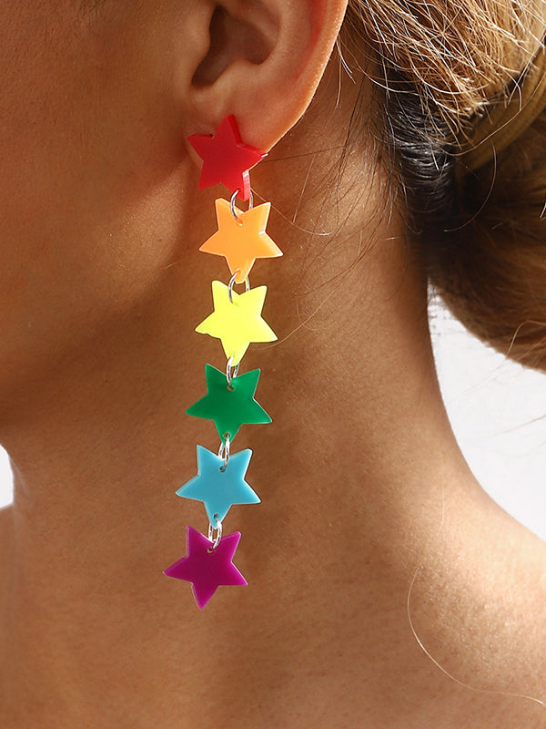 Star Shape Drop Earrings