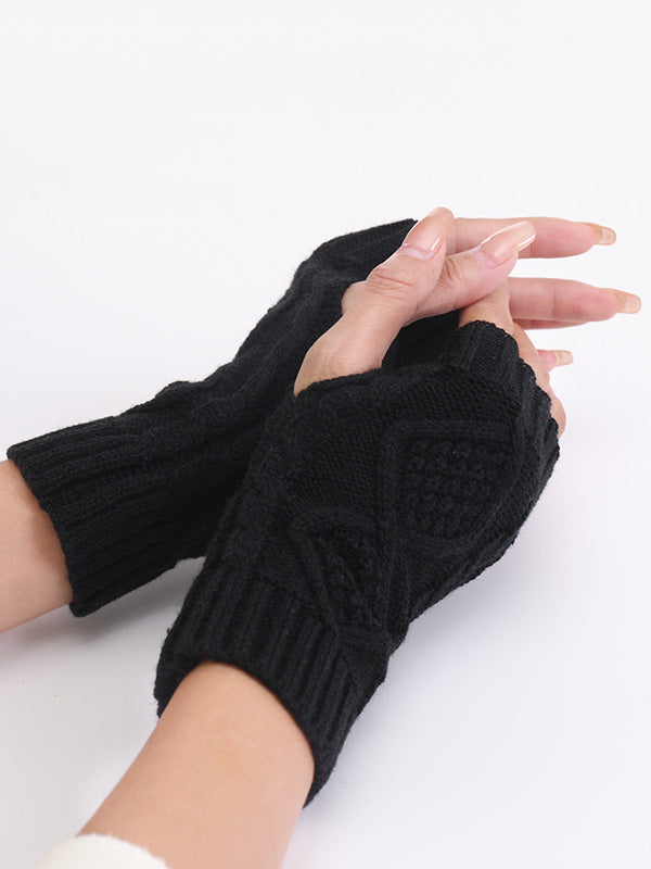 Simple 9 Colors Jacquard Knitting Gloves