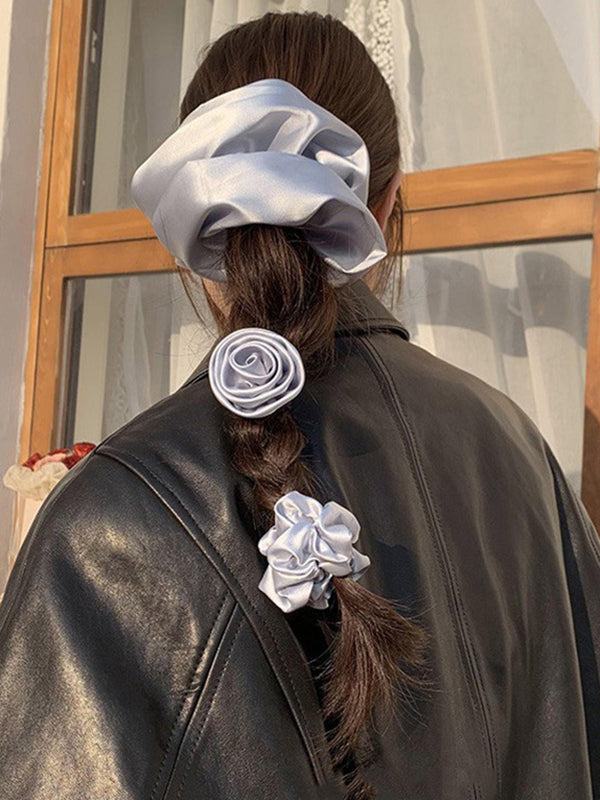 Elasticity Solid Color Hair Accessories Scrunchy