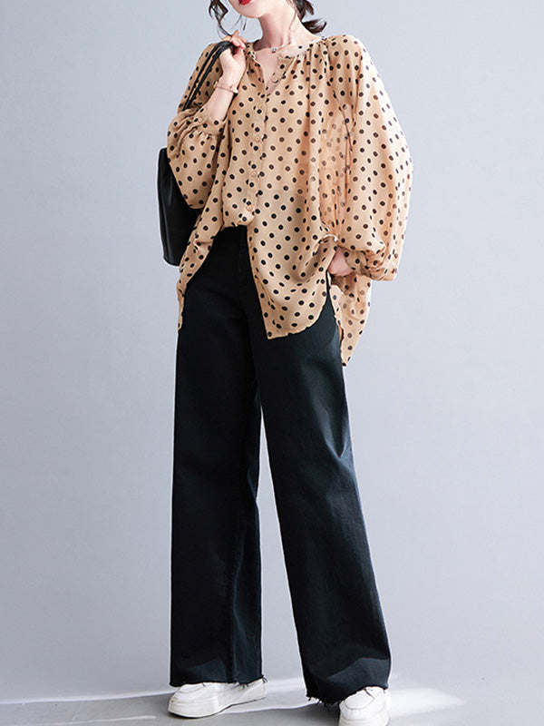 Original Casual Polka-Dot Blouse