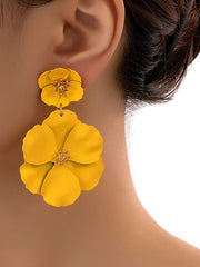 Flower Shape Drop Earrings Earrings Accessories